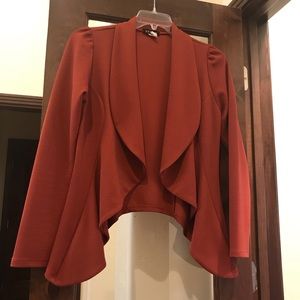 Lightweight Feminine Blazer Beautiful Brick Color